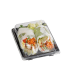 "Suky" black PET sushi tray with clear lid     H40mm