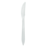 White PP plastic knife