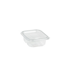 Rectangular clear PET box with hinged lid 2000ml   H40mm