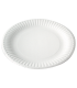 Assiette ronde en carton blanc