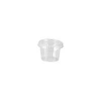 Clear round PET plastic portion cup  H32mm 28ml