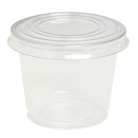 Pot plastique PET transparent avec couvercle dôme et trou