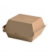 Boîte burger carton kraft brun microcannelé. A utiliser avec nos feuilles papier   H78mm