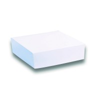 White cardboard pastry box 200x200mm H80mm