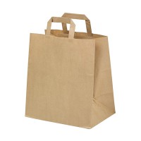 Kraft brown recycled paper carrier bag    H320mm