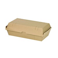 Micro-kraft reinforced cardboard burger box  245x130mm H77mm