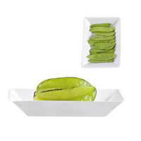 Plato hondo cuadrado de pulpa blanco "BioNchic" 170x130mm H28mm 450ml
