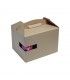 Caja kraft Lunchgo con asa y soporte vaso 30 x 20 x 17,5 cm