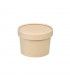 Bamboo fiber cardboard cup with cardboard lid for hot and cold foods   H75mm 240ml