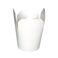 Pot carton rond carton blanc fermeture à encoche 450ml Ø83mm  H100mm