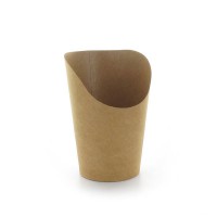 Kraft/brown cardboard snack cup  Ø80mm  H98mm