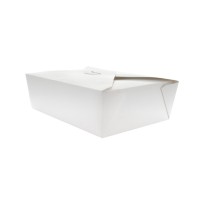 White cardboard meal box 1 500ml 215x160mm H65mm