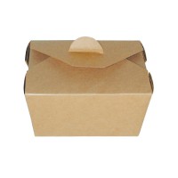 Kraft cardboard meal box laminated 650ml 130x105mm H65mm
