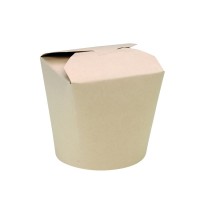 Caja para pasta de papel en fibra de bambú con base redonda 750ml 98x85mm H93mm