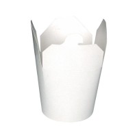White round base cardboard container with slit closing 750ml Ø93mm  H95mm