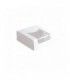White cardboard square pastry box with window hinged lid  100x100mm H40mm