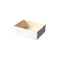 Caja pastelera blanca sin tapa 14 x 10 x 5 cm