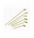 Pincho de bambú Noshi con extremo en punta y decoración en bucle  H90mm