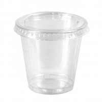 Vaso de postre de plástico PET transparente 80ml dia62mm H35mm