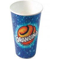 Vaso de papel "Orangina" 500 ml de diámetro: 9 cm 9 x 6 x 22 cm