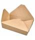 Kraft cardboard meal box PE laminated  1400ml   H50mm