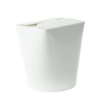 White round base cardboard container with slit closing 360ml 120mm  H93mm