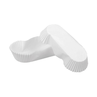 Oval white silicone paper baking case    H65mm