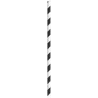 Individually wrapped black stripes paper cocktail straw