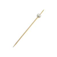 "Bijou" bamboo skewer with white pearl
