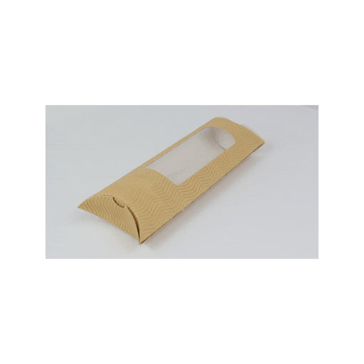 Envase rectangular de papel ondulado con ventana para sándwiches calientes 230x110mm H55mm