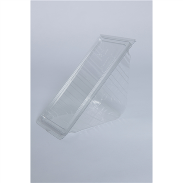 Envase para triple sándwich triangular con tapa. 165x75mm H80mm