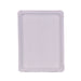 Plato rectangular de cartón reciclado blanco