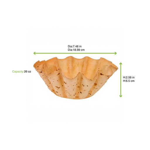 Cuenco comestible Eddy, de harina de trigo H65mm 750ml