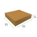 Caja pastelera de cartón kraft 320x320mm H50mm