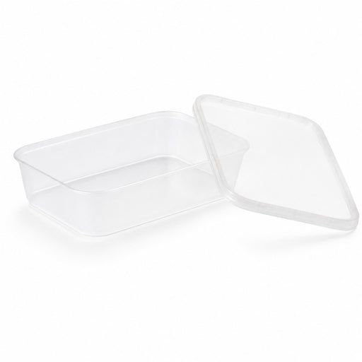 Caja rectangular PP con tapa. 173x120mm H50mm 650ml