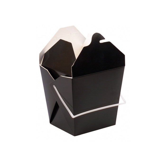 Caja pasta negra con asas 100x100mm H110mm 950ml