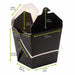 Caja pasta negra con asas 100x100mm H110mm 950ml