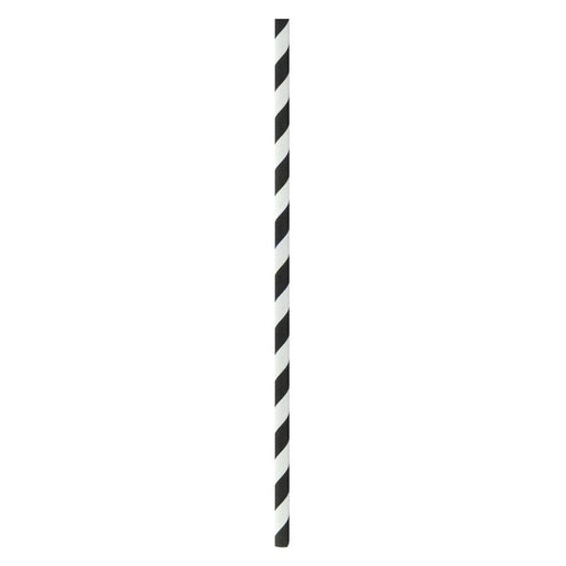 Pajita de papel negro/blanco A197mm - 3000Uds