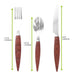 Kit cubiertos 3/1 inox con mango negro: Cuchillo, tenedor, cuchara H185mm