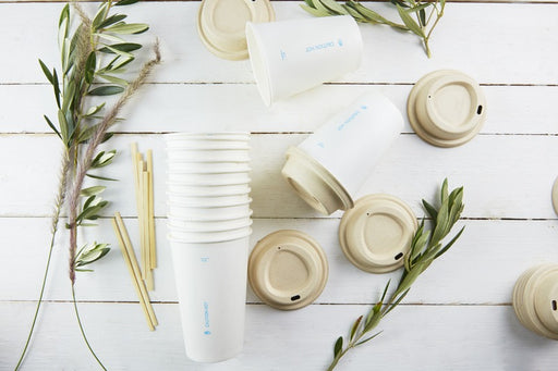 Vaso AirCup de cartón blanco H116mm 350ml