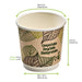 Vaso de cartón kraft con decoración de hojas de doble pared con laminado PLA H60mm 120ml