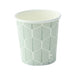 Vaso de cartón blanco con decoración de hojas H62mm 120ml