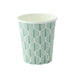 Vaso de cartón blanco con decoración de hojas H80mm 180ml
