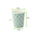 Vaso de cartón blanco con decoración de hojas H80mm 180ml