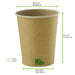 Vaso Zen de cartón kraft H95mm 295ml