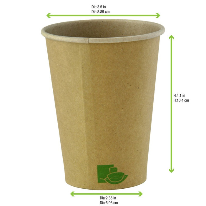 Vaso Zen de cartón kraft H110mm 340ml