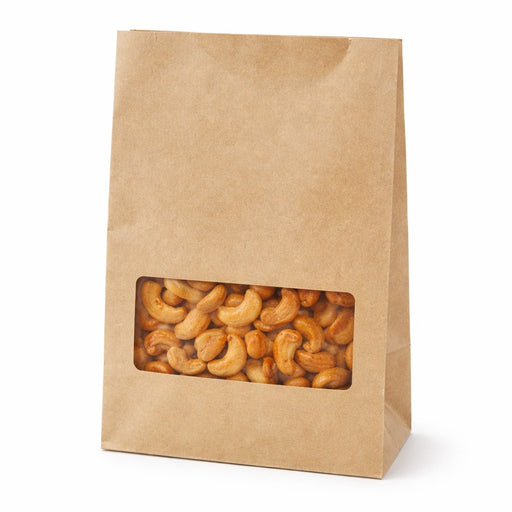 Bolsa Bloomer kraft con ventana PE 150x75mm H220mm