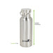 Botella isotérmica de acero inoxidable Noxbottle de doble pared con Tapón - 12Uds