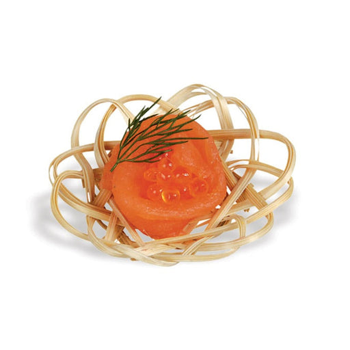 Mini cesta en bambú entrelazado AKITA Ø60mm A25mm - 1000Uds