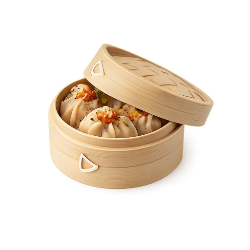 Mini Cocedor al vapor de bambú con tapa DIMYS Ø70mm A50mm - 200Uds